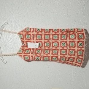 ZARA CROTCHETED MINI DRESS or LONG TOP